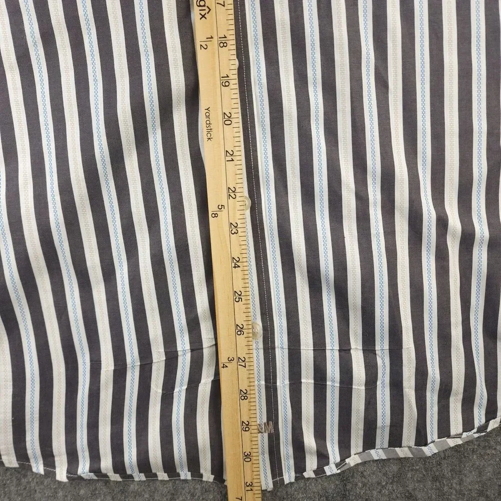 Johnston‎ & Murphy Shirt Large Long Sleeve Button Up Multicolor Striped